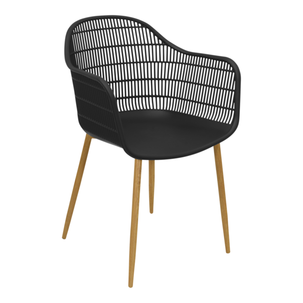 Stoel Noville zwart, set van 4 stoelen