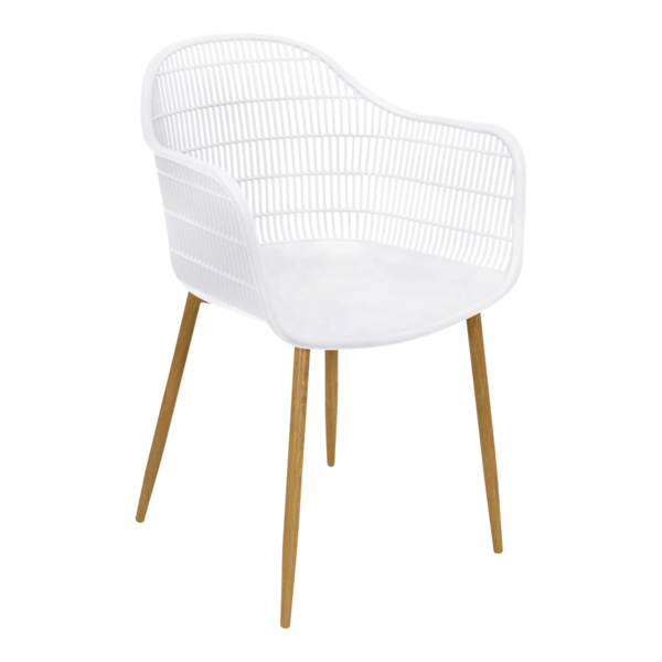 Stoel Noville wit, set van 4 stoelen