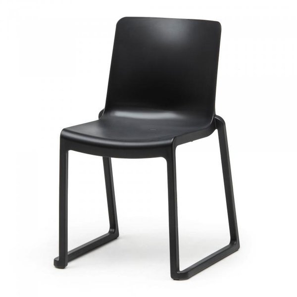 Stapelbare stoel Kasar, zwart. Set van 4 stoelen
