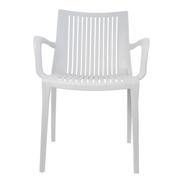 Stapelstoel Stretto wit, set van 4 stoelen