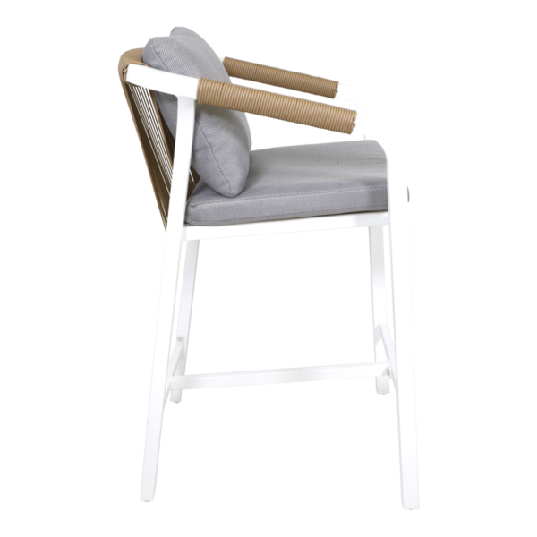 Barstoel Rimini wit, set van 4 stoelen