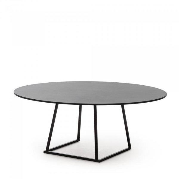 Linea diner XXL tafel rond, volkern zwart, Ø 180 cm
